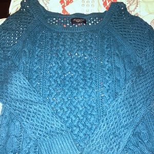 American eagle blue knit sweater